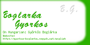 boglarka gyorkos business card